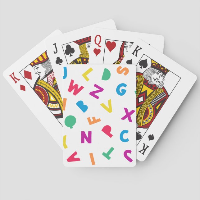 Jeu De Cartes Arc-en-ciel Alphabet Scramble Lecture Cartes (dos)