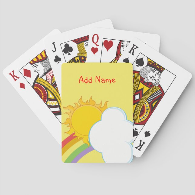 Jeu De Cartes Arc en ciel et nuages (dos)