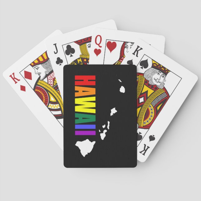 Jeu De Cartes Arc-en-ciel hawaïen 3 (dos)