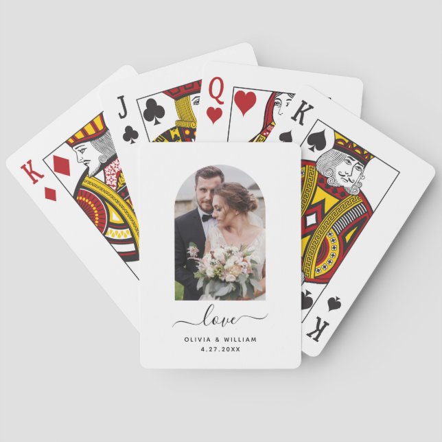 Jeu De Cartes Arche photo moderne | Amour noir et blanc (dos)
