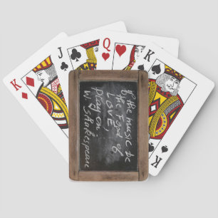 Jeu De Cartes Ardoise - W ; La citation de Shakespeare -