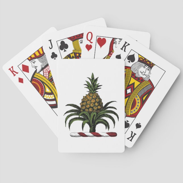 Jeu De Cartes Armoiries de l'ananas héraldique Emblème de crête  (dos)