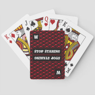 Jeu De Cartes ARRÊT AMUSANT COMMENCER Personnalisable Monogramme