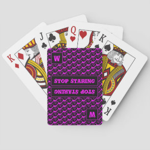 Jeu De Cartes ARRÊT AMUSANT COMMENCER Personnalisable Monogramme