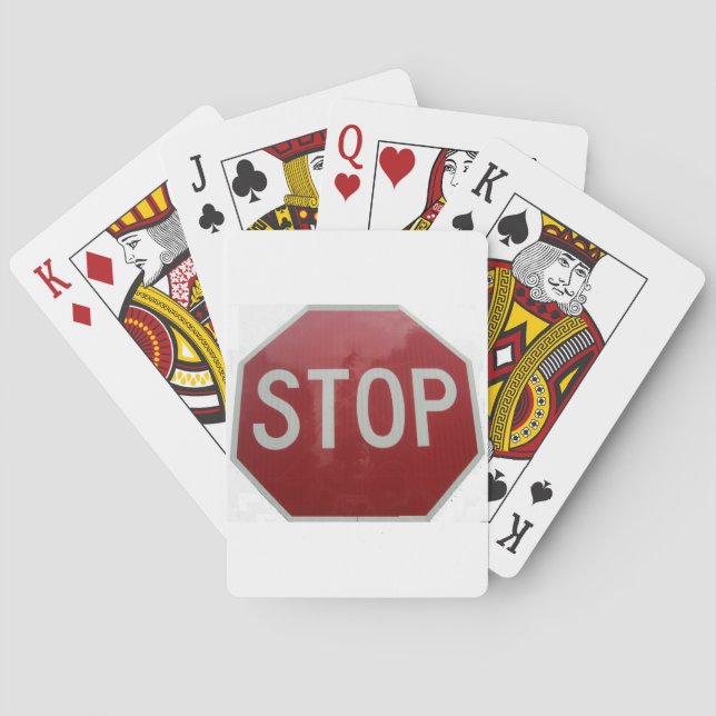 Jeu De Cartes Arrêter le signe (dos)
