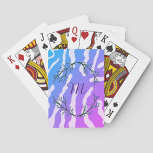 Jeu De Cartes Arrière - plan Abstrait personnalisé Monogramme