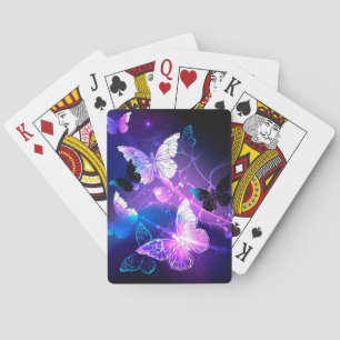 Jeu De Cartes Arrière - plan avec papillons de nuit