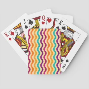 Jeu De Cartes Arrière - plan avec rayures dans rétro 2