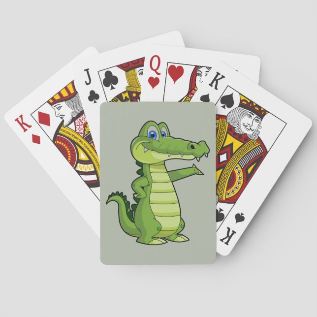 Jeu De Cartes Arrière - plan d'alligator de bande dessinée (dos)