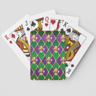 Jeu De Cartes Arrière - plan de bijoux Mardi Gras