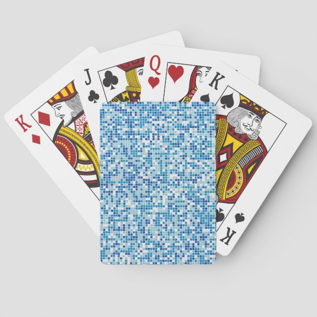 Jeu De Cartes Arrière - plan de carreaux bleus (dos)