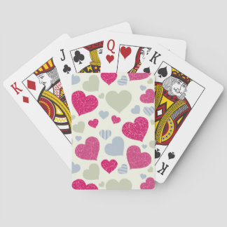 Jeu De Cartes Arrière - plan de coeurs