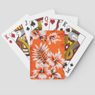 Jeu De Cartes Arrière - plan de fleur d'Hibiscus hawaïen