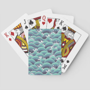 Jeu De Cartes Arrière - plan décoratif de vague de mer