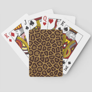 Jeu De Cartes Arrière - plan en carreaux avec fourrure de léopar