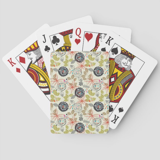 Jeu De Cartes Arrière - plan floral (dos)