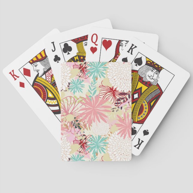 Jeu De Cartes Arrière - plan floral 4 (dos)