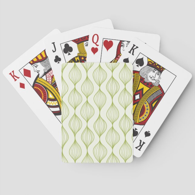 Jeu De Cartes Arrière - plan motif vertical vert (dos)