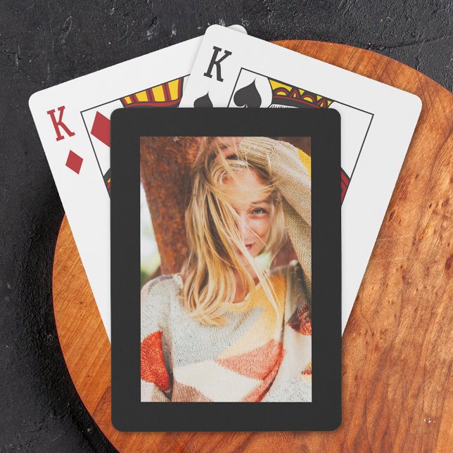 Jeu De Cartes Arrière - plan noir Modèle photo unique (Créateur téléchargé)