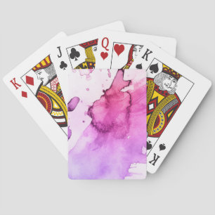 Jeu De Cartes Arrière - plan peint à la main 5 d'aquarelle