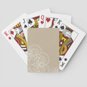 Jeu De Cartes Arrière - plan rétro avec ornement dentelle