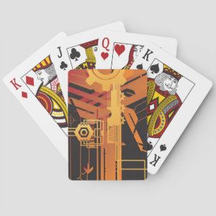 Jeu De Cartes Arrière - plan tramé technique