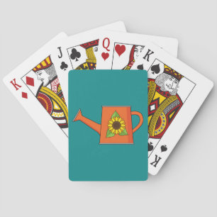 Jeu De Cartes Arrosage orange avec tournesol