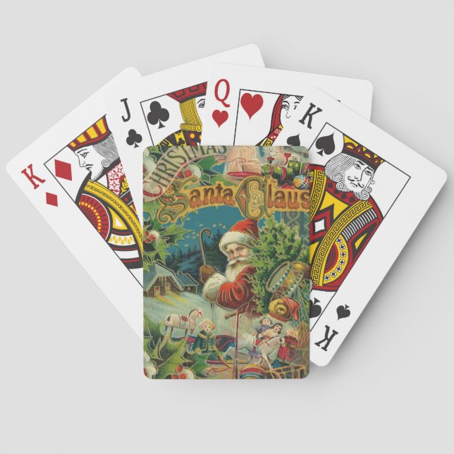 Jeu De Cartes Art antique du Père Noël (dos)