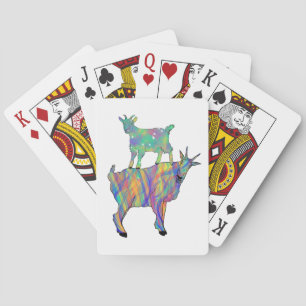 Jeu De Cartes Art de Chèvre Arc-en-Ciel Psychédélique Coloré Mig