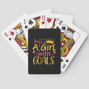Jeu De Cartes Art de fin d'études Juste une fille avec des obj