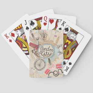 Jeu De Cartes Art de griffonnage de ville de Londres
