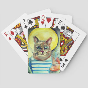 Jeu De Cartes Art de l'aquarelle de chat