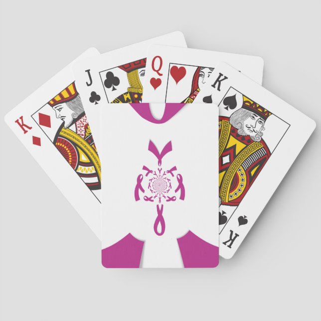 Jeu De Cartes Art de sensibilisation au cancer du sein Imprimer (dos)