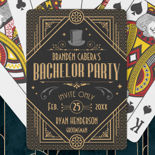 Jeu De Cartes Art Déco Bachelor Party Favoriser