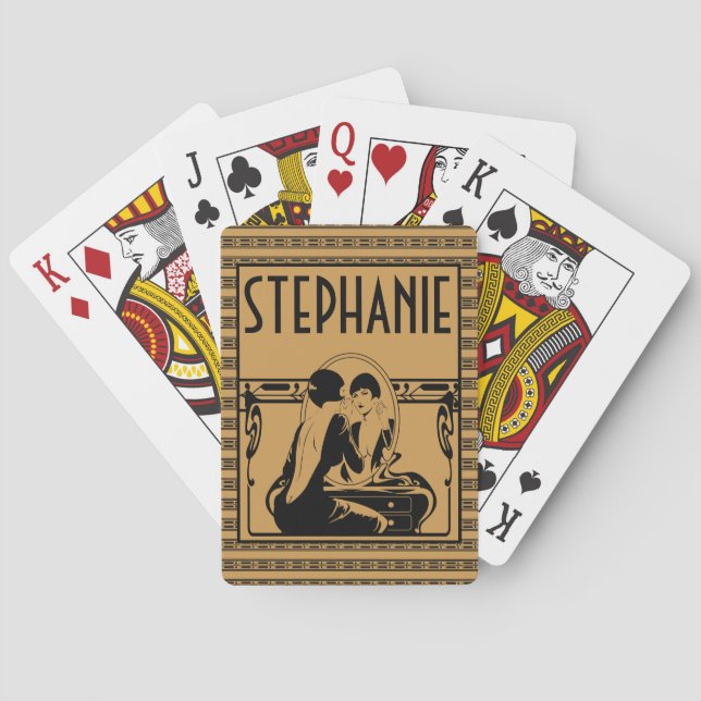 Jeu De Cartes Art déco, cartes de jeu customisées (dos)