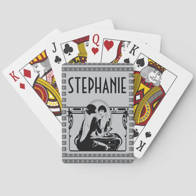 Jeu De Cartes Art déco, cartes de jeu customisées (dos)