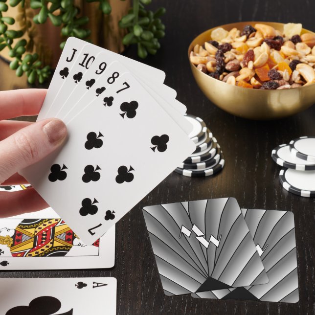 Jeu De Cartes Art déco gris monogramme (In Situ)
