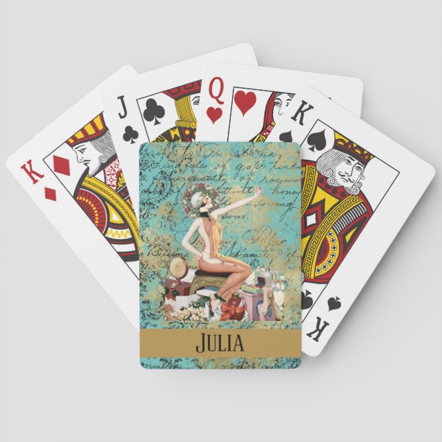 Jeu De Cartes Art Deco Woman (dos)