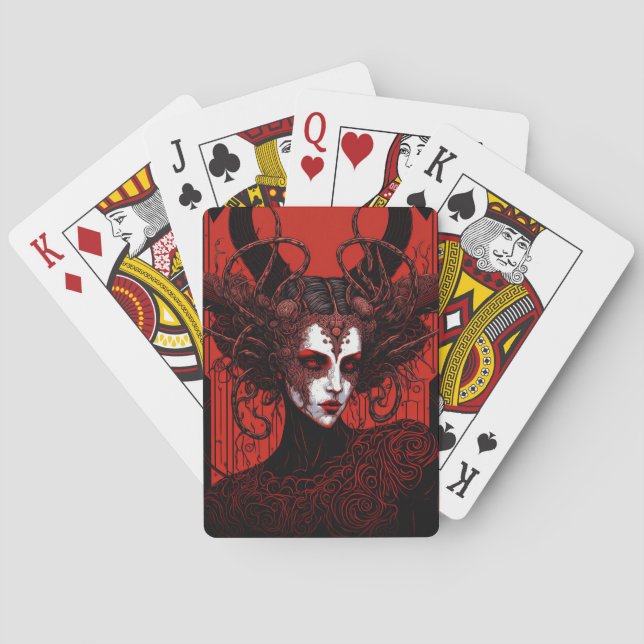 Jeu De Cartes Art d'Imaginaire noir noir noir foncé (dos)