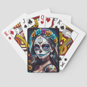 Jeu De Cartes Art du crâne de sucre - Beauté culturelle