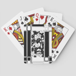 Jeu De Cartes Art Géométrique Noir Et Blanc 1