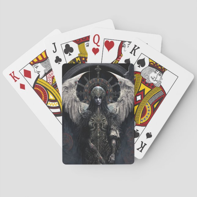 Jeu De Cartes Art gothique d'Imaginaire d'Angle foncé (dos)