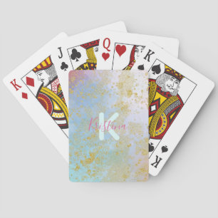 Jeu De Cartes Art Moderne Glam Chic Glittery Pastel Personnalisé