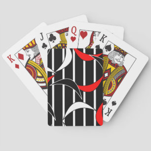 Jeu De Cartes Art moderne noir, blanc, rouge