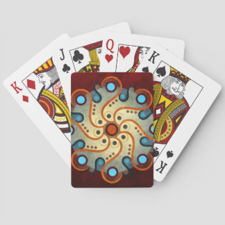 Jeu De Cartes Art vectoriel Abstrait Floral Bleu