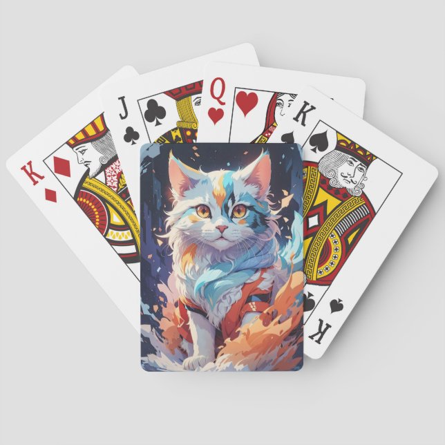 Jeu De Cartes Artwork de chats Imaginaires en cristal (dos)