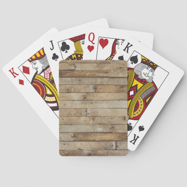 Jeu De Cartes Aspect bois (dos)