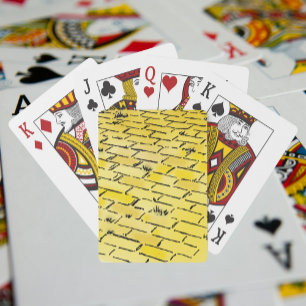 Jeu De Cartes Assistant vintage de la route en brique jaune d'Oz