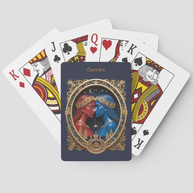 Jeu De Cartes Astrologie Cartes de Jeu - Symbole Zodiaque Gemini (dos)