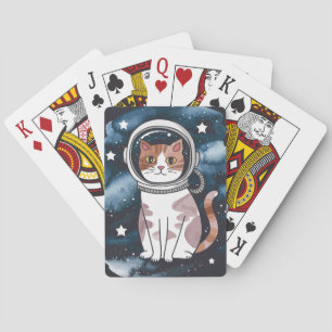Jeu De Cartes Astronaut à chat spatial mignon